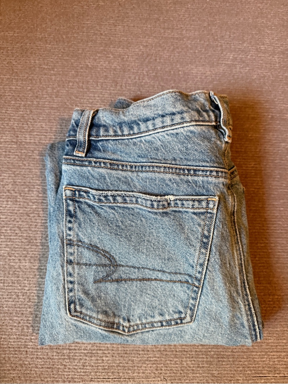 American Eagle Outfitters Light Blue Straight-Leg Women's Jeans